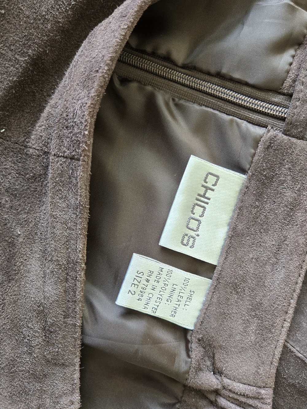 Chico's Chocolate Brown Suede Midi Skirt | Size Large - Picture 5 of 6